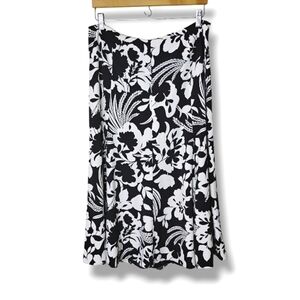Josephine Chaus Chiffon Midi Skirt Floral Lightweight  Size 12
